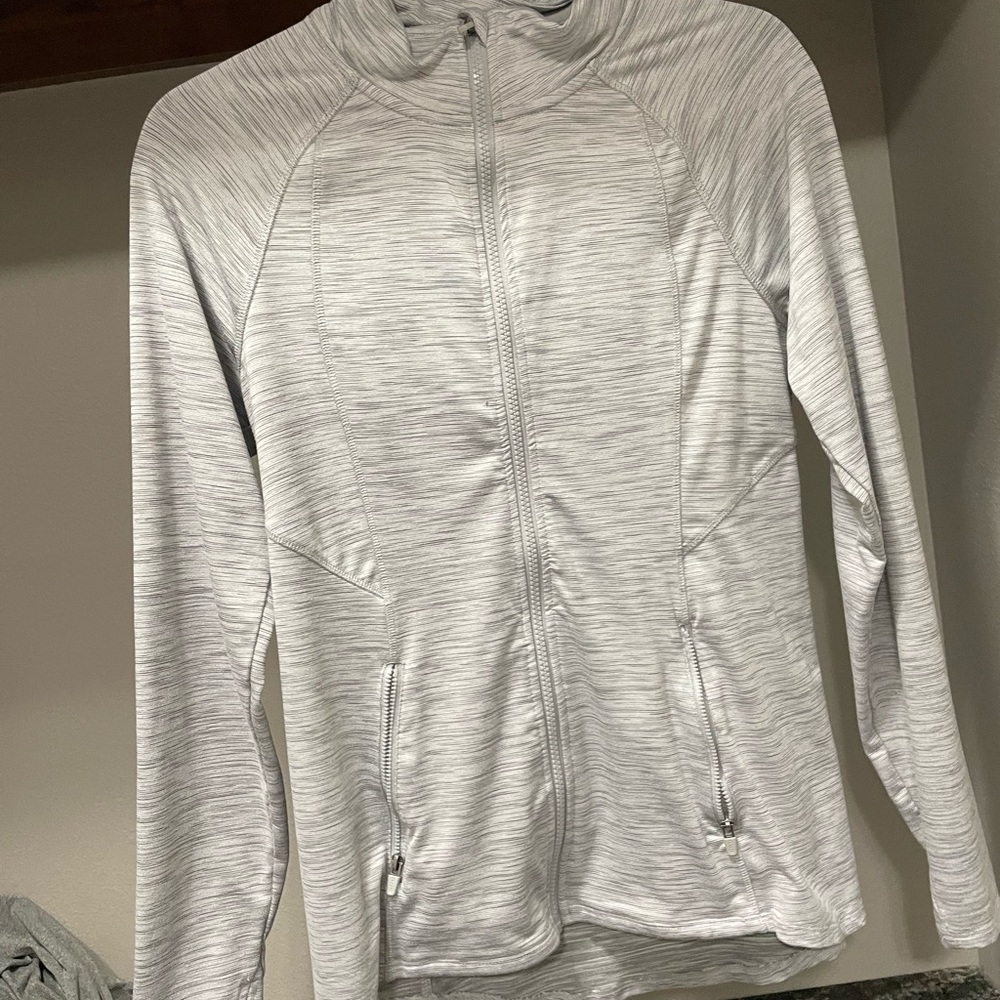 Yoga zip up jacket. Heather grey